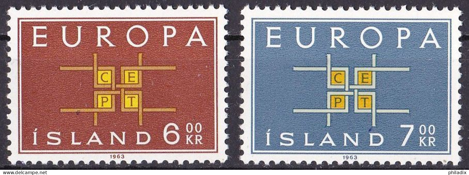 Island Satz Von 1963 **/MNH (A4-5) - Ungebraucht