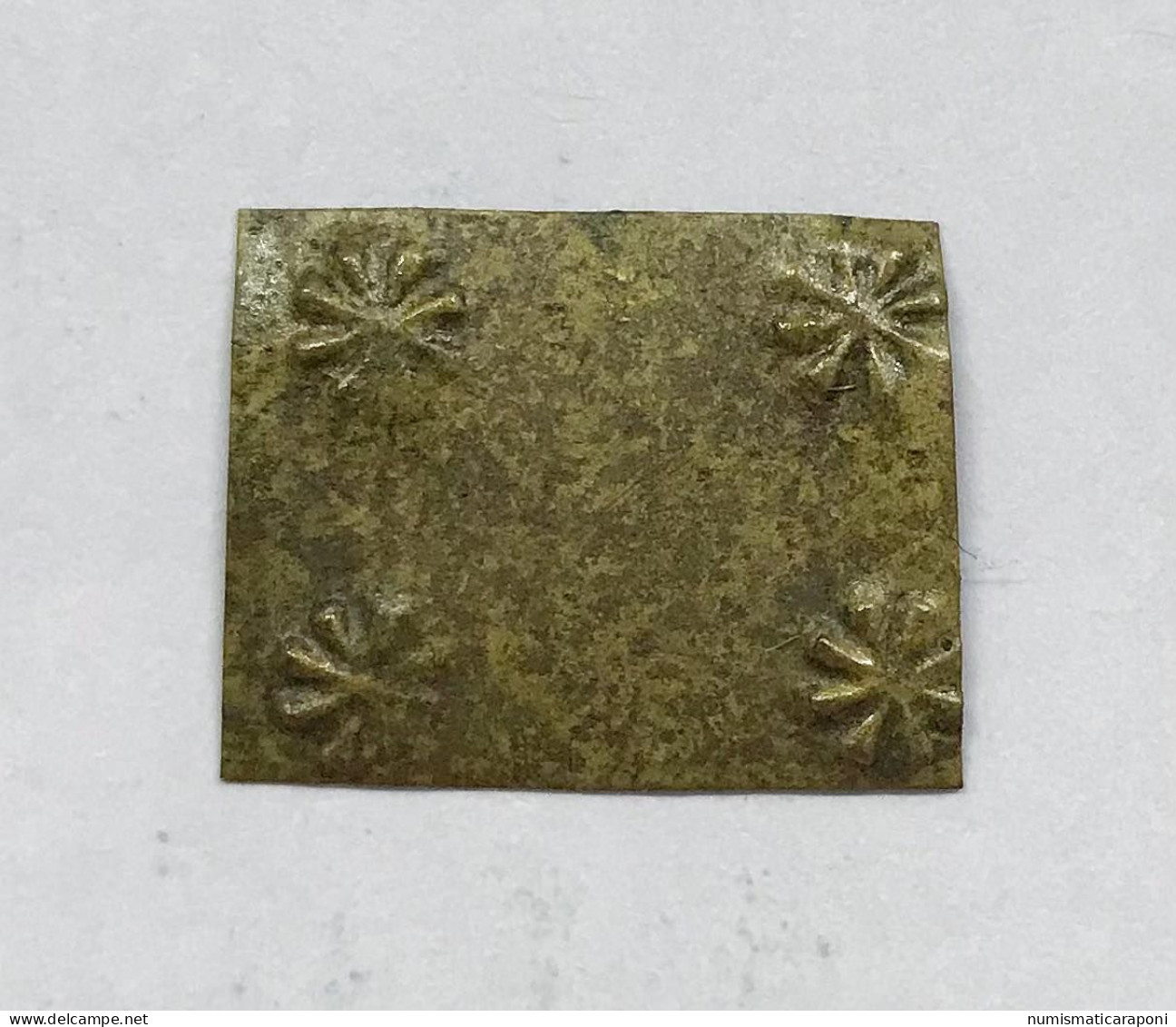 Peso Monetale Con 4 Rosette Incise Senza Indicazioni Di Autorità E.1343 - Lombardije-Venetië