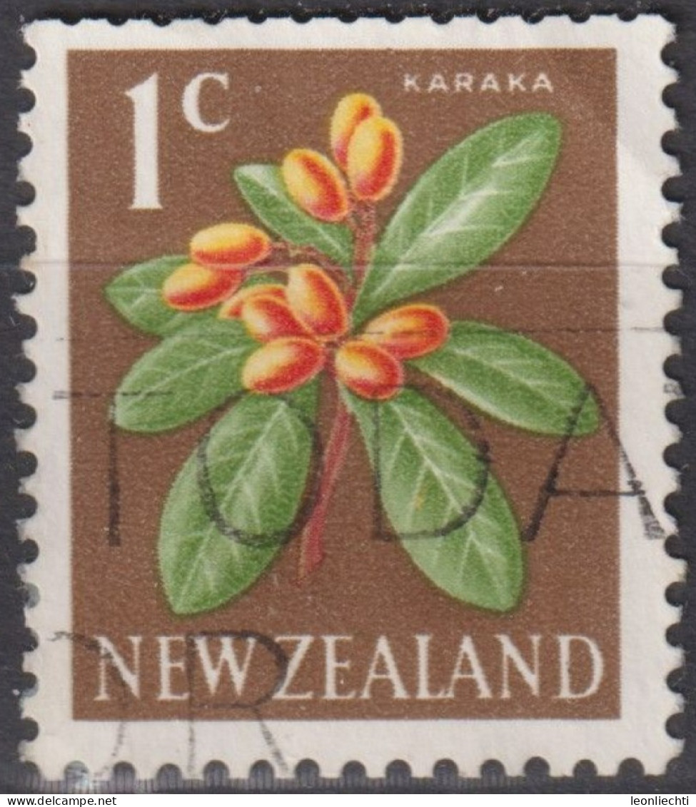 1960 Neuseeland ° Mi:NZ 393A, Sn:NZ 334, Yt:NZ 385, Karaka (Corynocarpus Laevigatus) - Usati