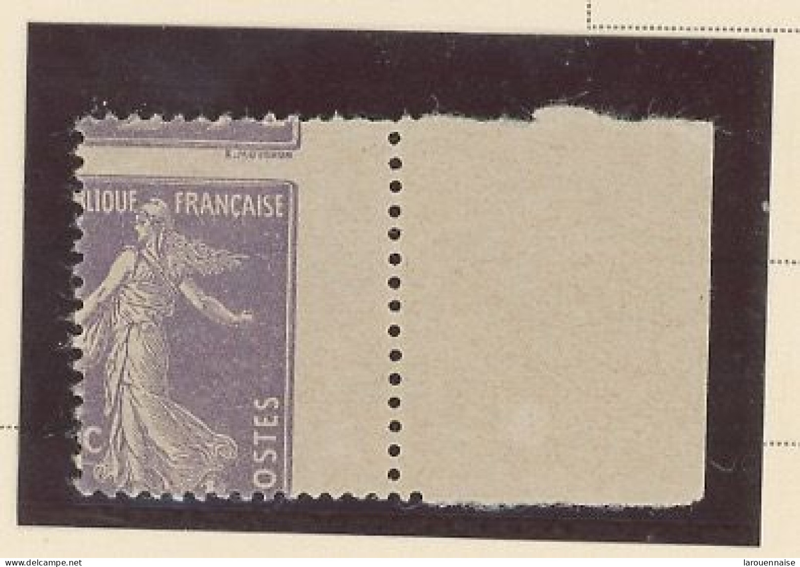 VARIÉTÉ-N°°142 -N** PAPIER GC - BORD DE FEUILLE -DOUBLE PIQUAGE A CHEVAL -VERTICAL  / HORIZONTAL  (MAURY 142 I )) - Unused Stamps