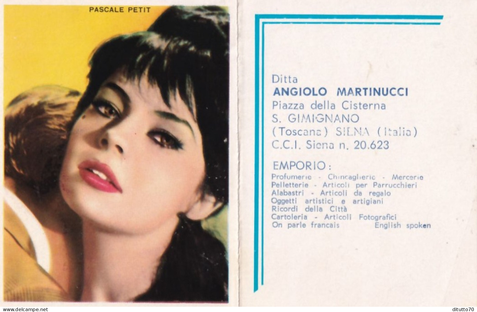 Calendarietto - Pascale Petit - Ditta Angiolo Mrtinucci - S.gimignano - Siena - Anno 1965 - Small : 1961-70