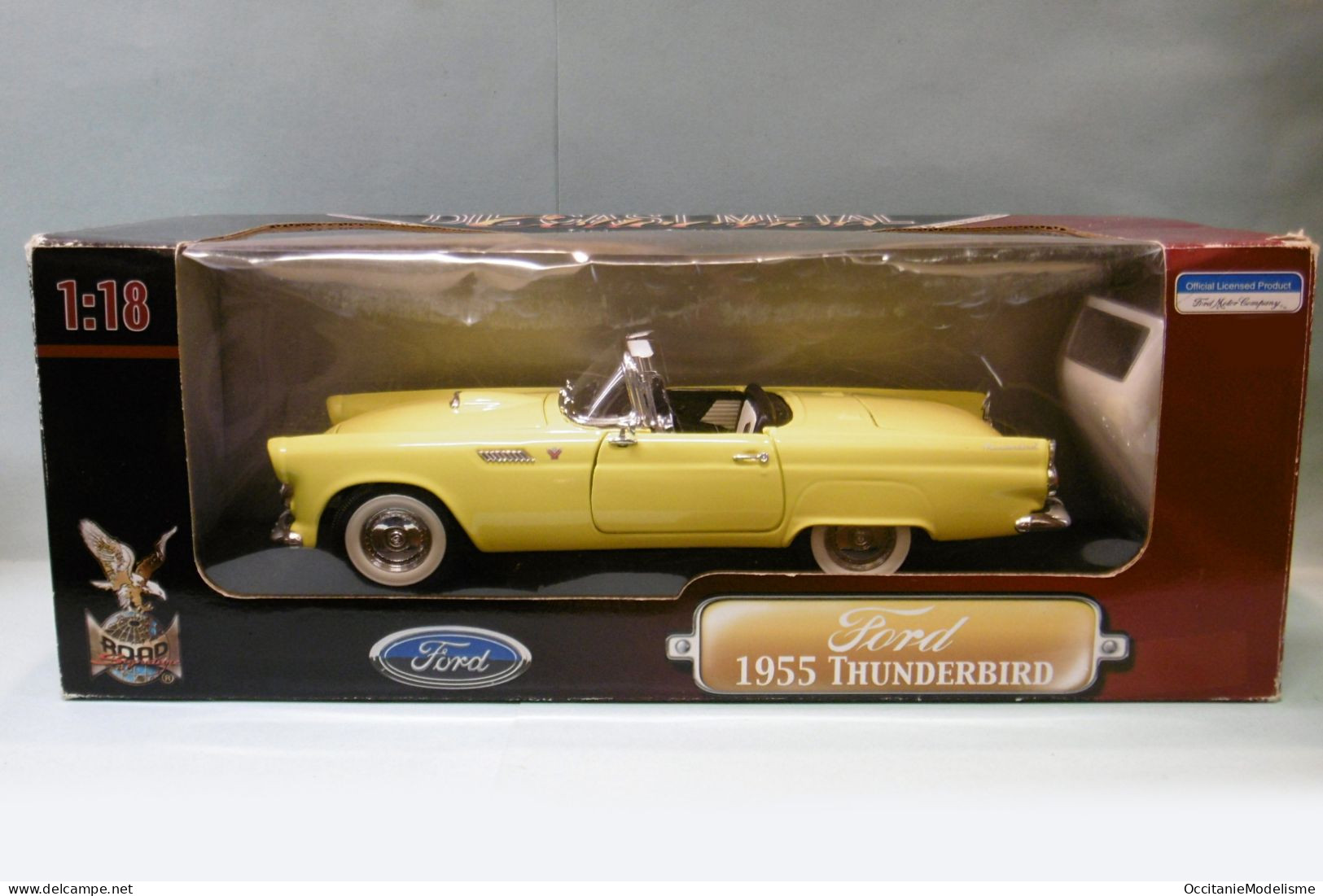 Road Signature - FORD THUNDERBIRD 1955 Hard-Top Jaune Réf. 92068 BO 1/18 - Altri & Non Classificati