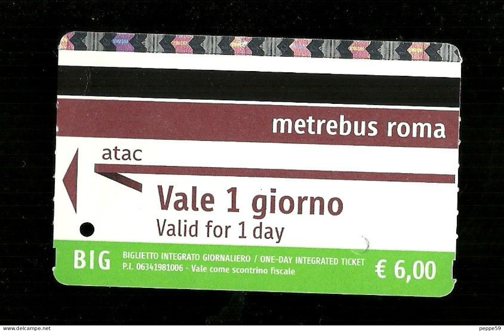 Biglietto Autobus E Metro Italia - Roma Tipo 12 - Europa