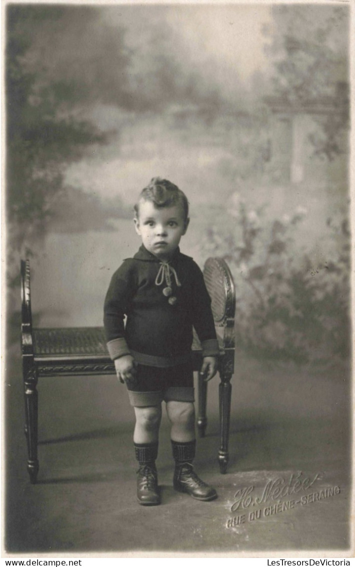 FANTAISIES - Bébés - Portrait - Garçon - Uniforme - Carte Postale Ancienne - Babies