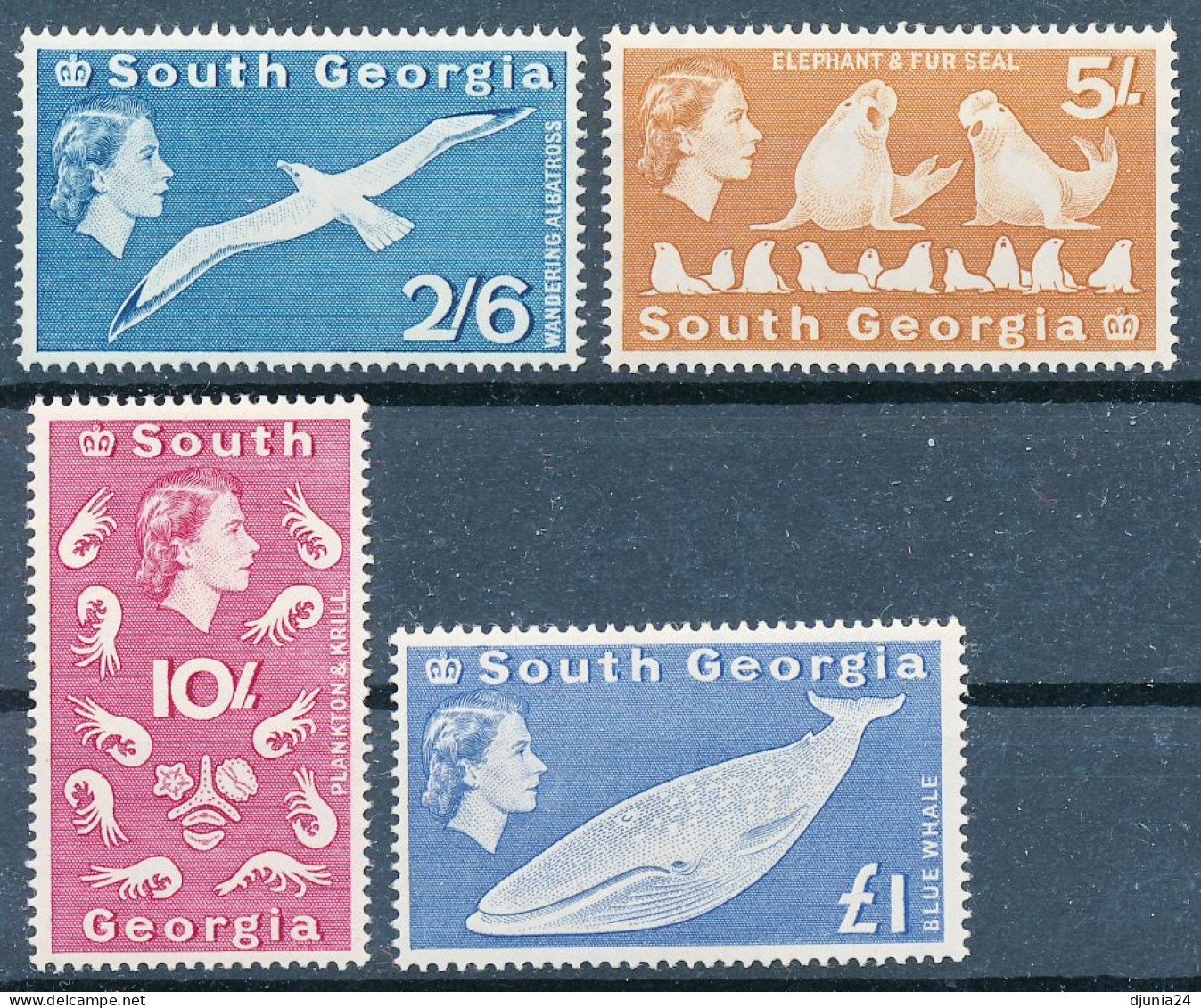 BF0295 /  SOUTH GEORGIA / SÜDGEORGIEN  - 1963  -  Fauna  ,  Michel 9A - 23A  ** / MNH - Südgeorgien