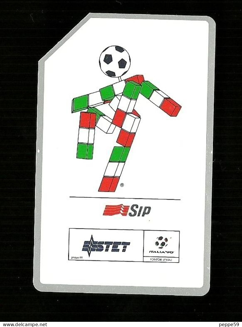 80 Golden - Italia 90 La Mascotte Ciao Da Lire 5.000 30-6-92 Sip - Publiques Publicitaires