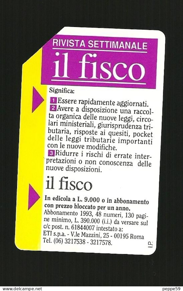 235 Golden - Il Fisco Da Lire 5.000 Tipo Rosa Sip - Publiques Publicitaires