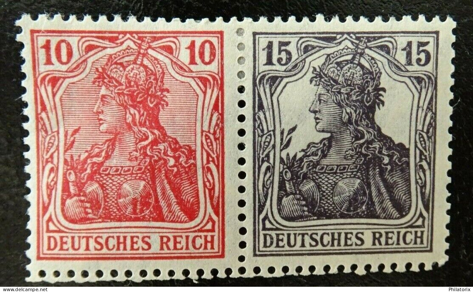 Deutsches Reich ZD W12 * , Zusammendrucke 86 II + 101 - Booklets & Se-tenant