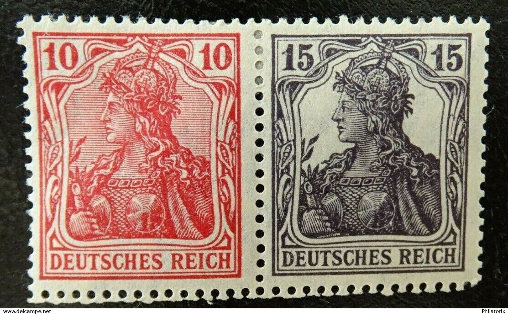 Deutsches Reich ZD W12 * , Zusammendrucke 86 II + 101 - Markenheftchen  & Se-tenant