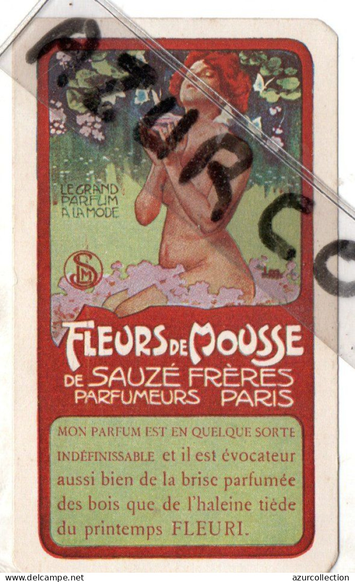 FLEURS DE MOUSSE . SAUZE FRERES . PARIS . SALON COIFFURES FONTENAY LE COMTE - Anciennes (jusque 1960)