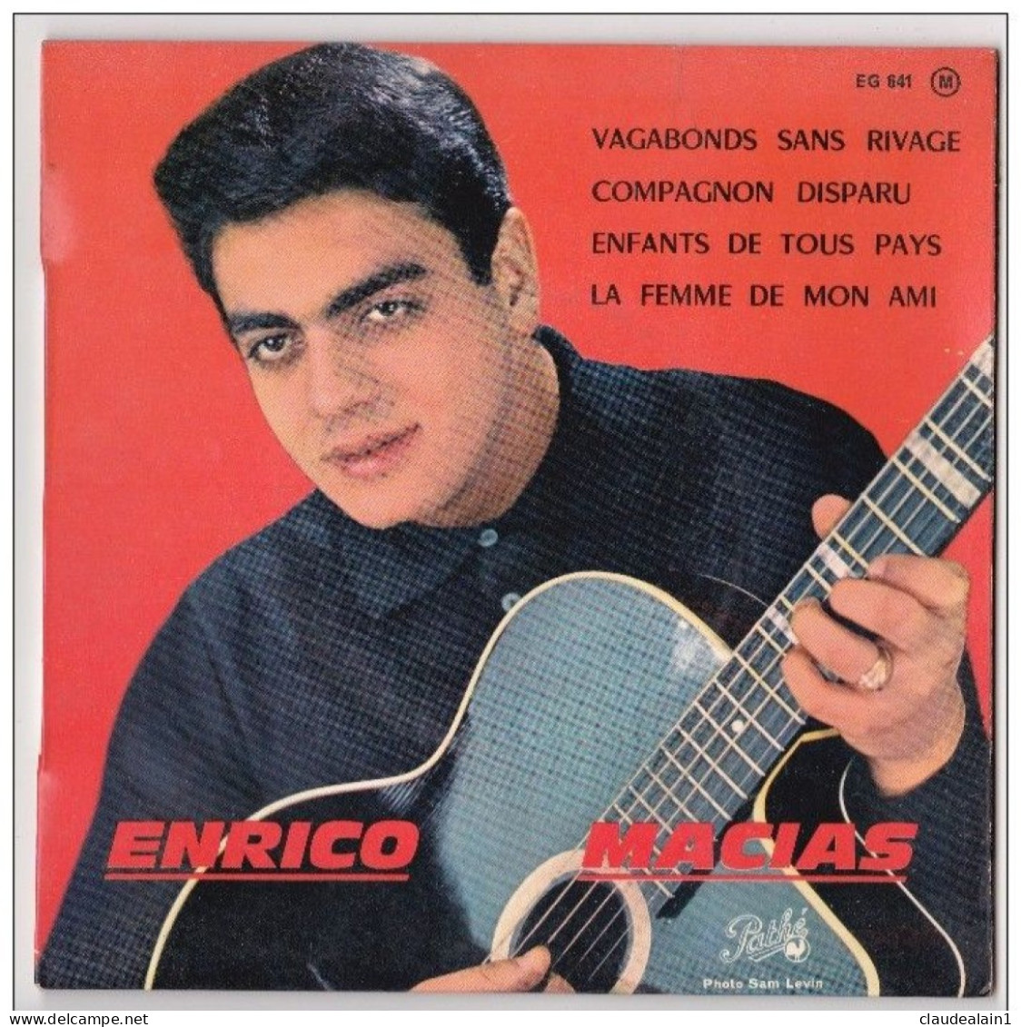 DISQUE VINYLE 45T LONGUE DUREE - ENRICO MACIAS - DISQUE PATHE - - Ediciones De Colección