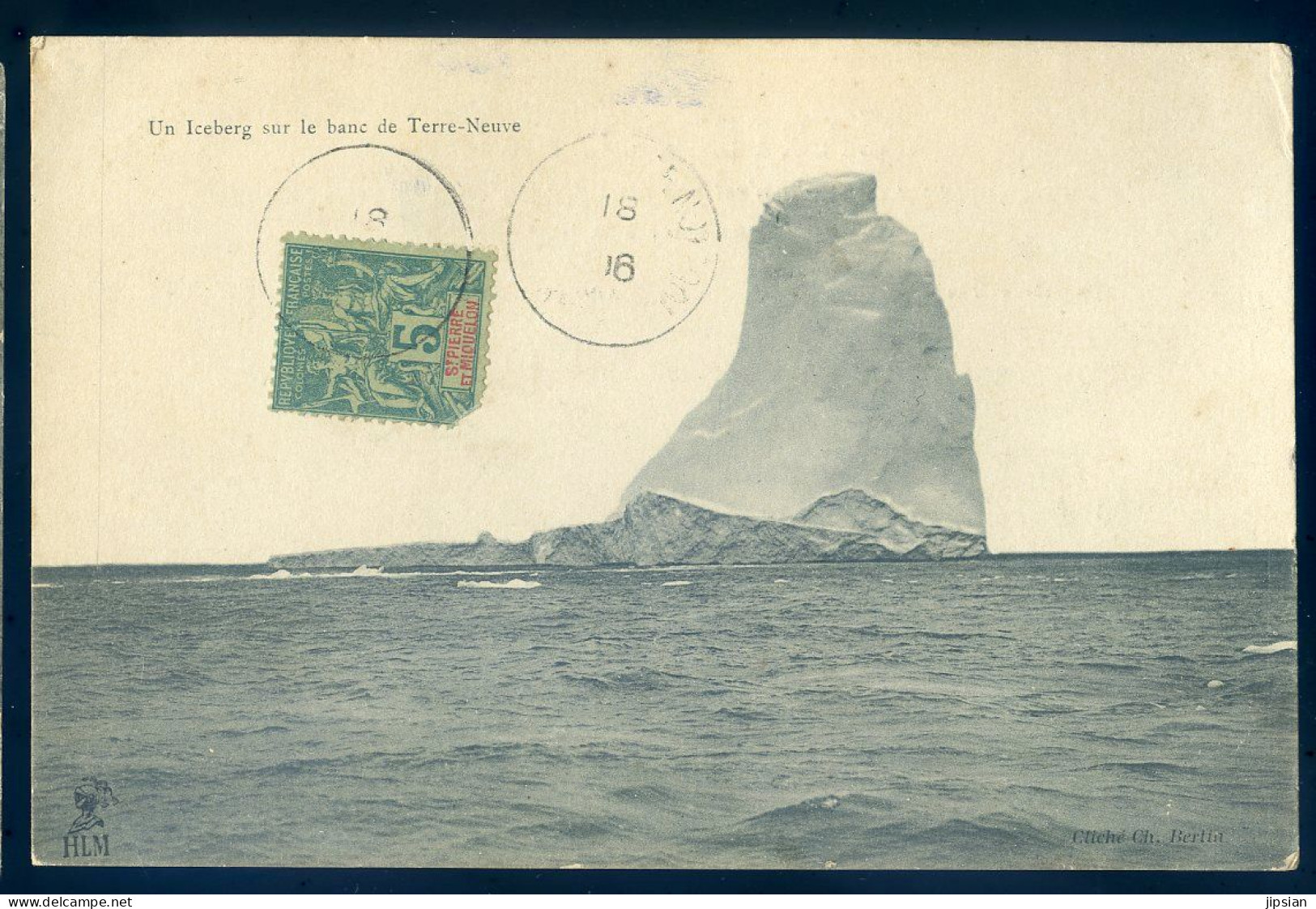 Cpa Un Iceberg Sur Le Banc De Terre Neuve --  Iles De St Pierre Et Miquelon  STEP36 - Saint-Pierre-et-Miquelon