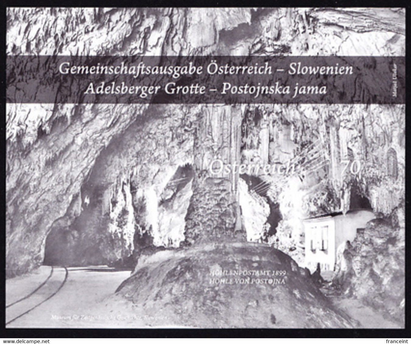 AUSTRIA (2013) Postojna Cave. Black Print Of SS. - Probe- Und Nachdrucke