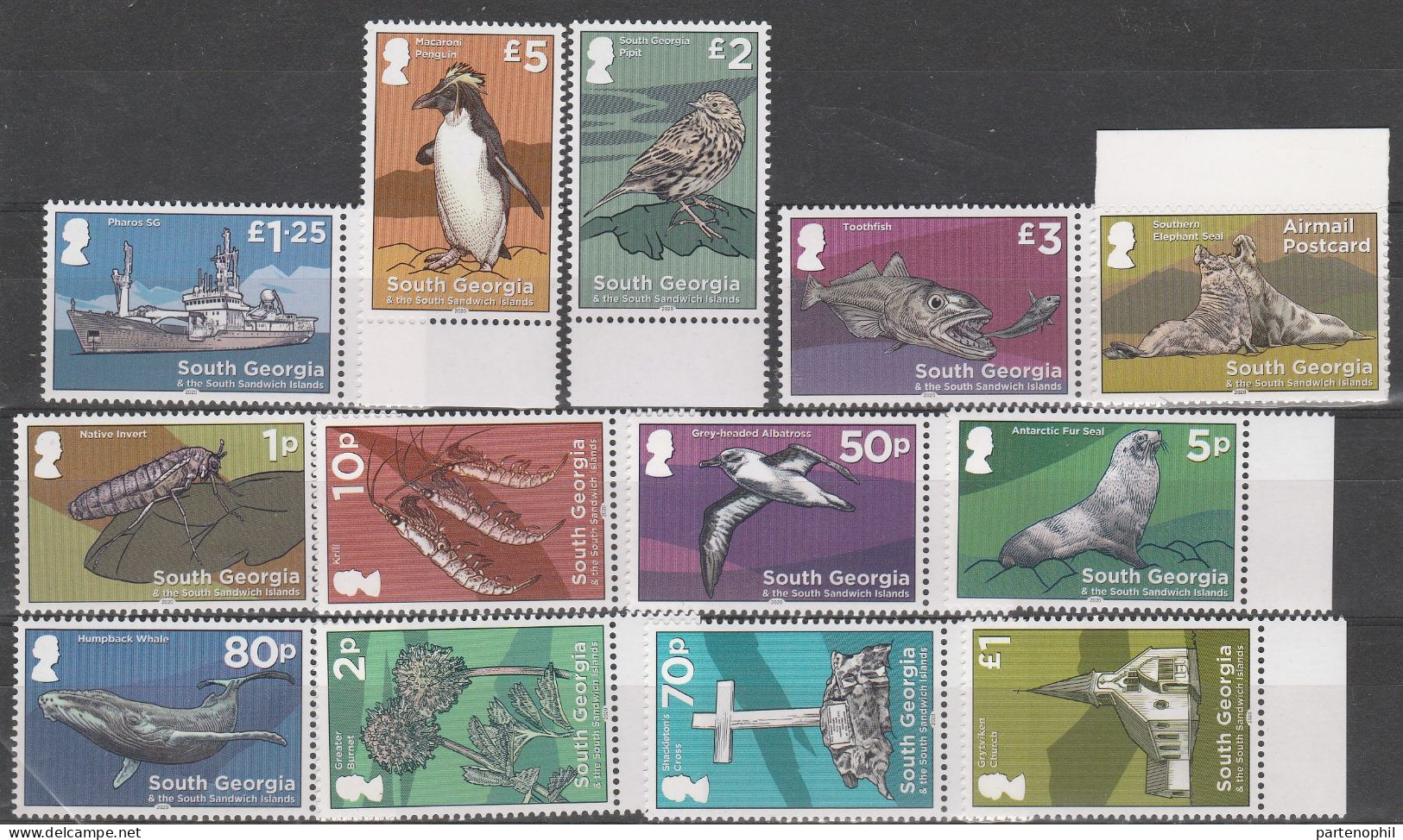 South Georgia 2020 - Def. Fauna, Birds Fishes MNH - Zuid-Georgia