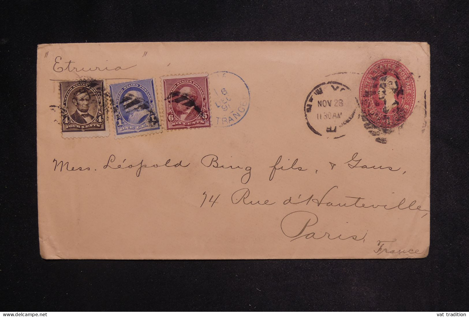 ETATS UNIS - Entier Postal + Compléments De New York Pour Paris En 1891 - L 149933 - ...-1900