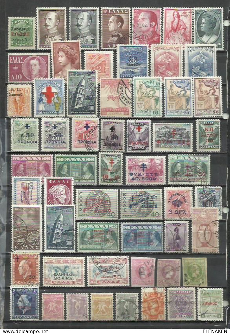 G415F-LOTE SELLOS GRECIA SIN TASAR,SIN REPETIDOS,ESCASOS. -GREECE STAMPS LOT WITHOUT PRICING WITHOUT REPEATED. -GRIECHEN - Sammlungen