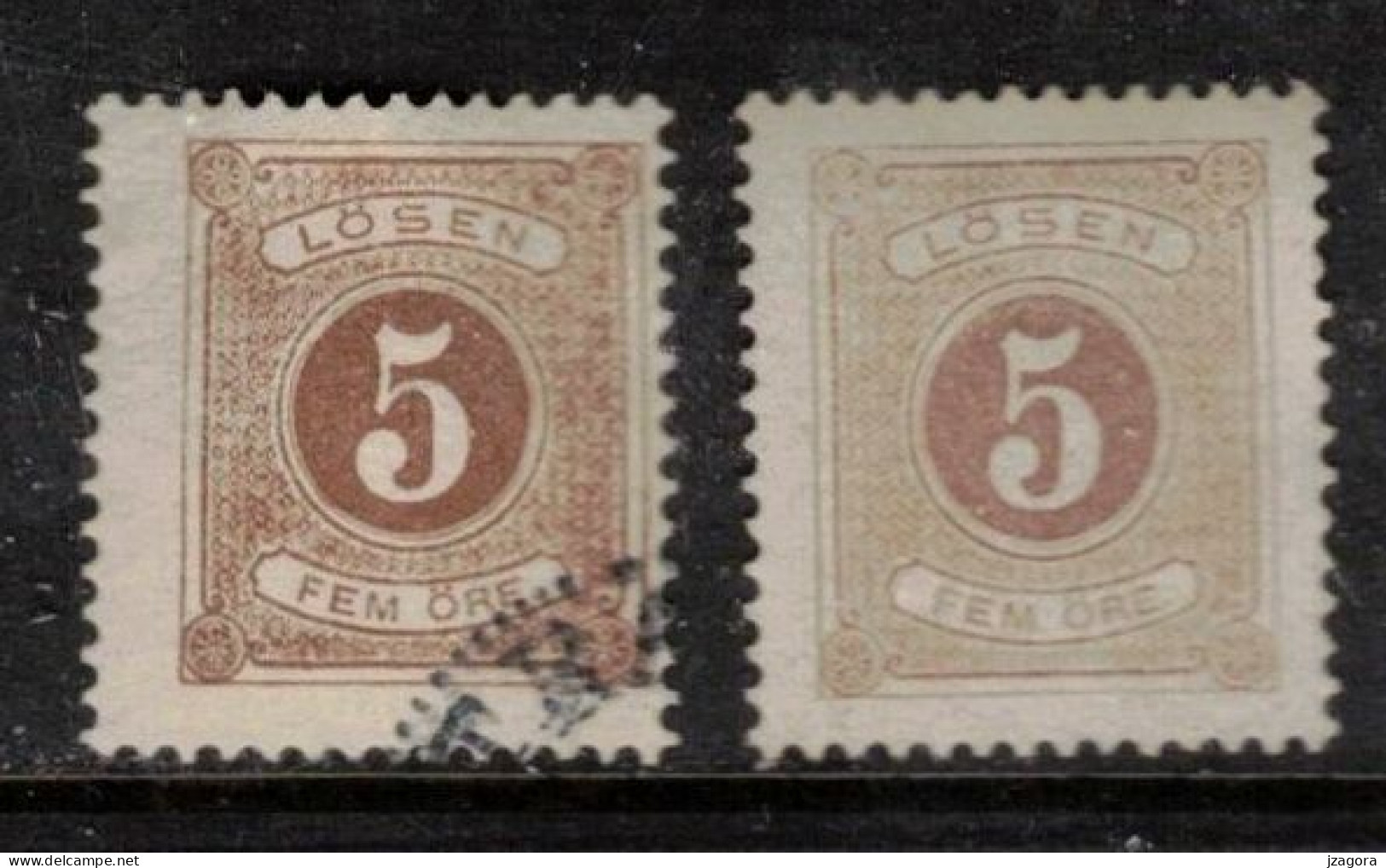 SWEDEN SCHWEDEN SUEDE 1877 MI 3B FACIT L13 PORTOMARKEN POSTAGE DUE DAMP STAMPS LÖSENFRIMÄRKEN LÖSEN USED + (*) - Segnatasse