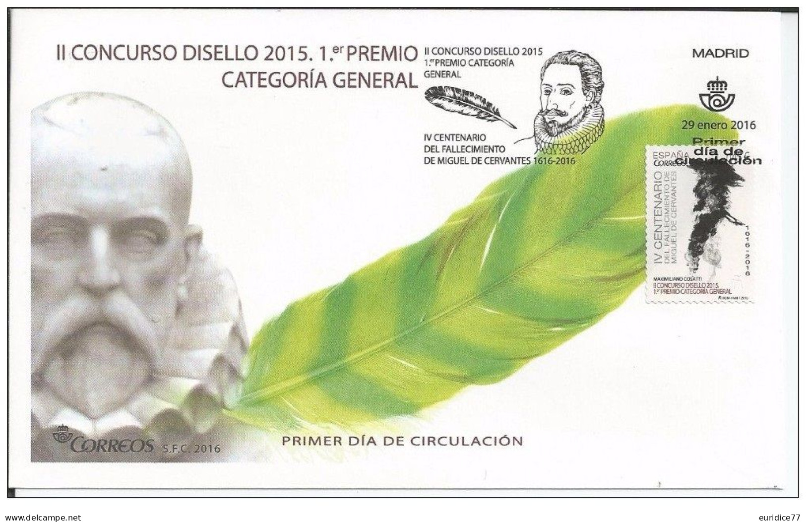 Spain 2016 - Universo Cervantes FDC - First Day Cover - 1931-....