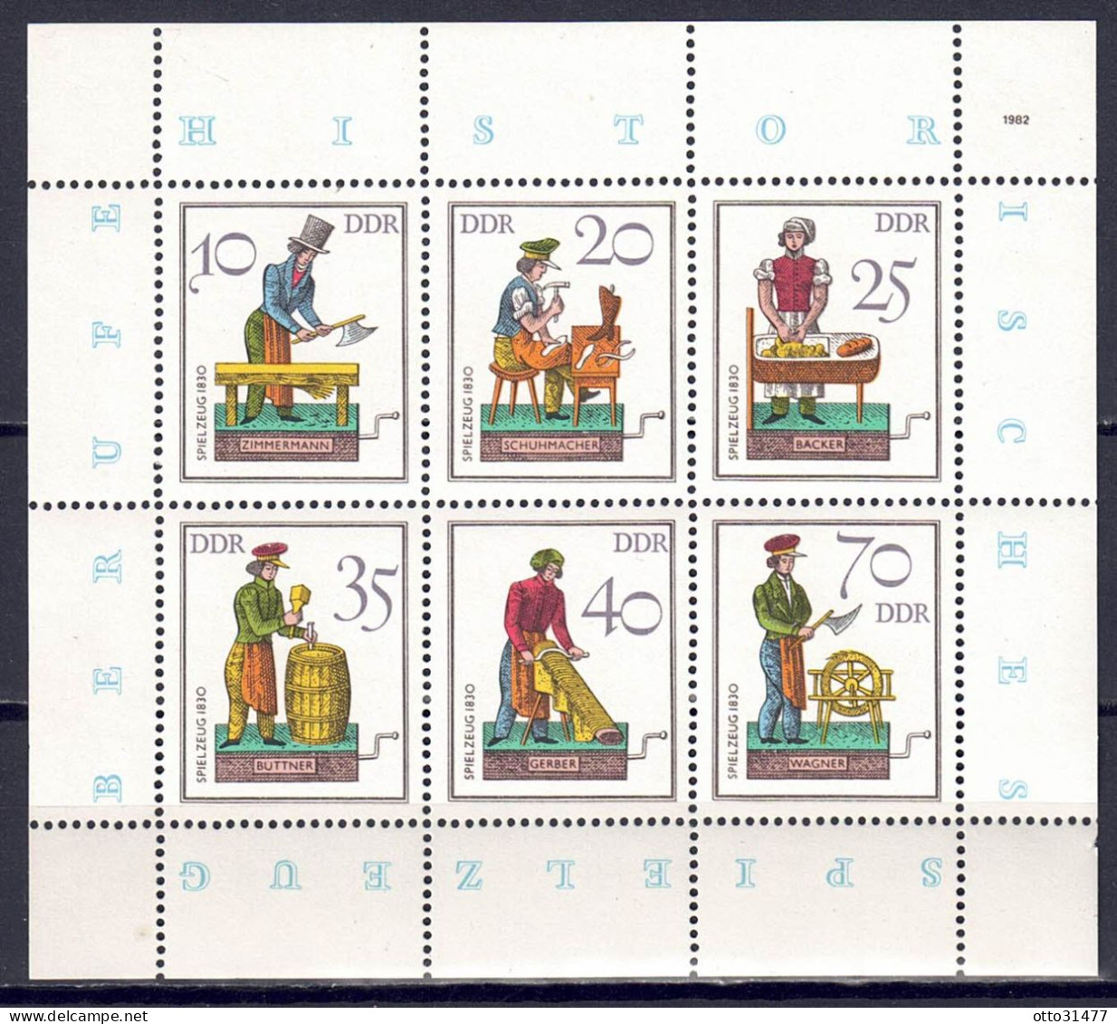 DDR 1982 - Spielzeug, Nr. 2758 - 2763 Im Klb., Postfrisch ** / MNH - 1981-1990