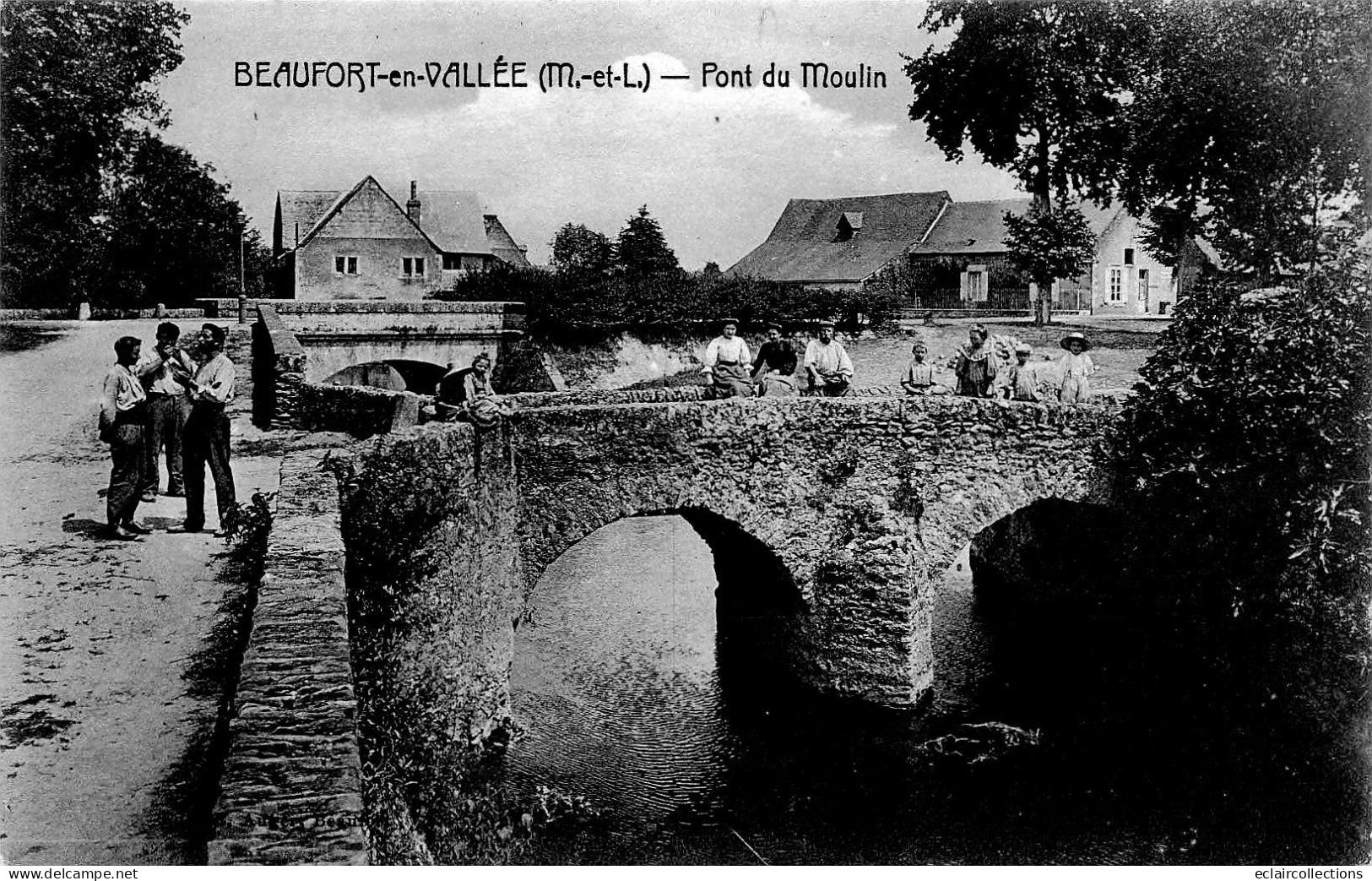 Beaufort En  Vallée       49      Rue Du Moulin  Et Vieux Pont           (voir Scan) - Autres & Non Classés