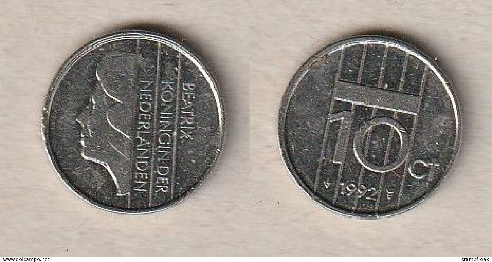 00179) Niederlande, 10 Cent 1992 - 1980-2001 : Beatrix