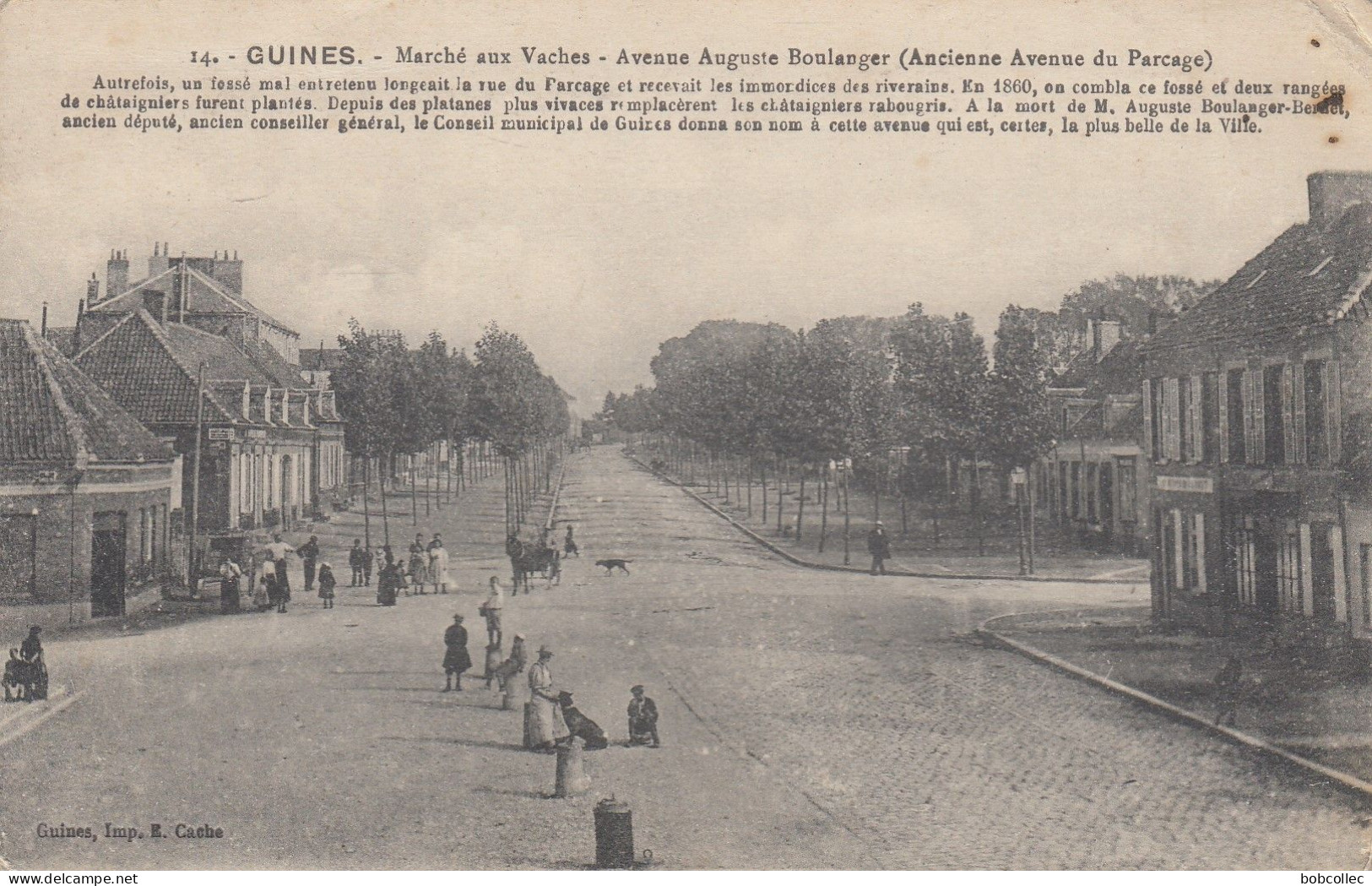 GUINES (Pas De Calais): Marché Aux Vaches - Avenue Auguste Boulanger - Guines