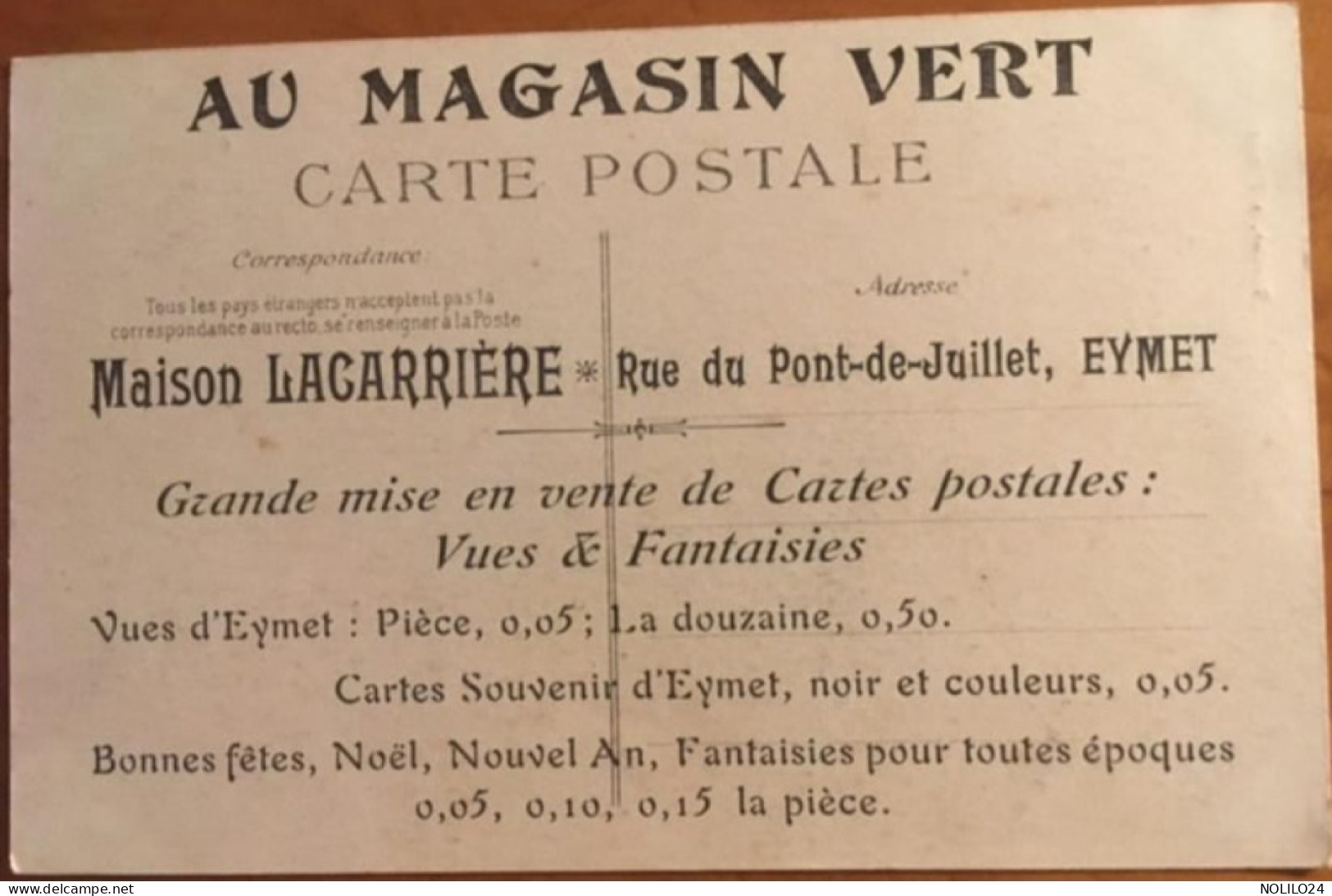 Cpa 24 Publicité AU MAGASIN VERT, Maison Lacarrière,  Eymet, Rue De La Mairie, Animée, Cliché Tamisé, - Eymet