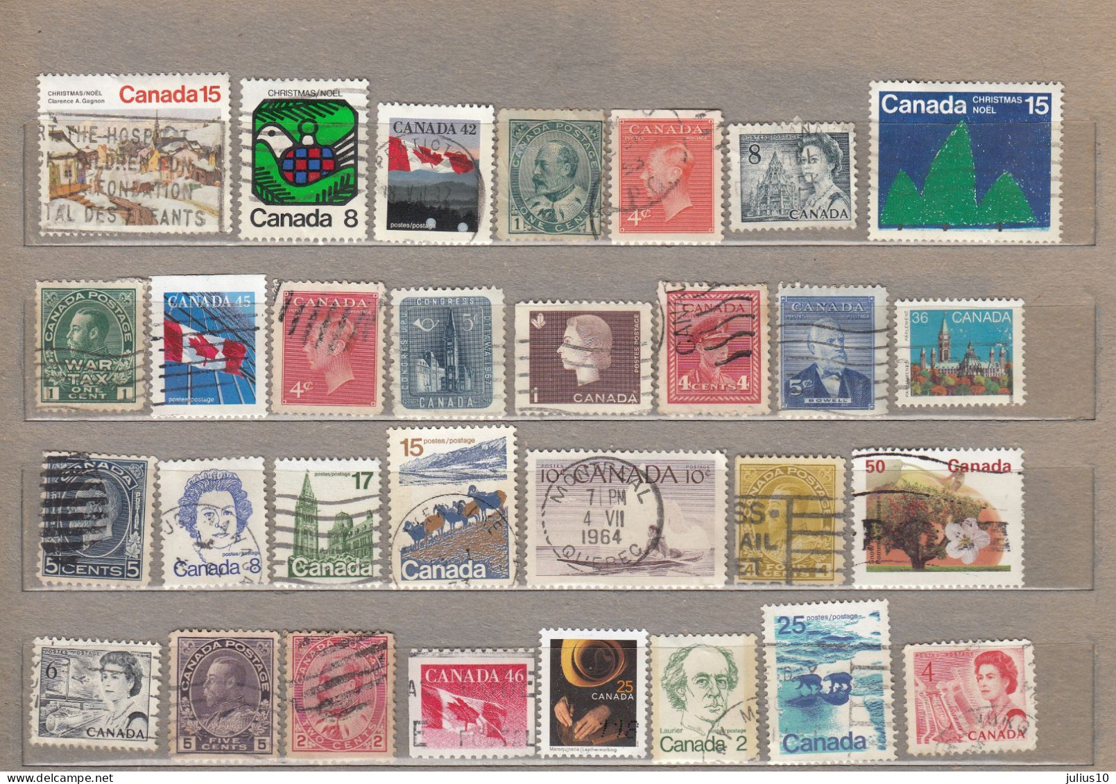CANADA Different Stamps Used (o) Collection 4 Scans #32426 - Mezclas (max 999 Sellos)