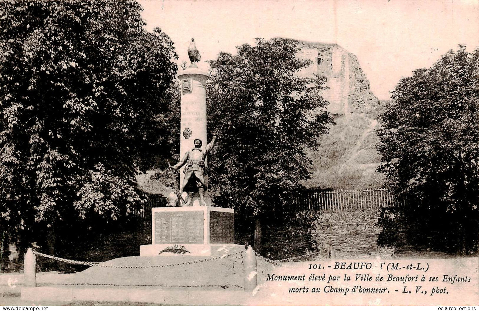 Beaufort En  Vallée       49             Monument élévé A Ses Enfants Morts Au Champ D'Honneur    (voir Scan) - Sonstige & Ohne Zuordnung