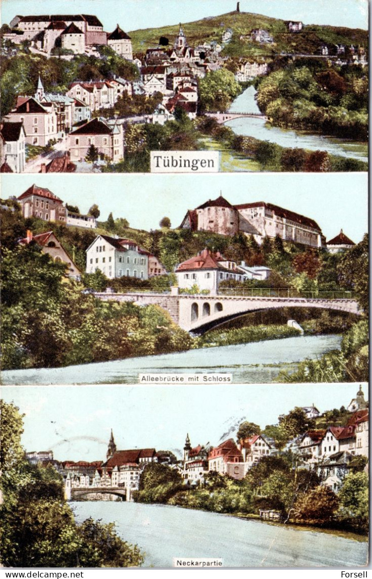 Tübingen (Stempel: Tübingen 1909 , Bunt Ausgeschmückte Textseite) - Tuebingen