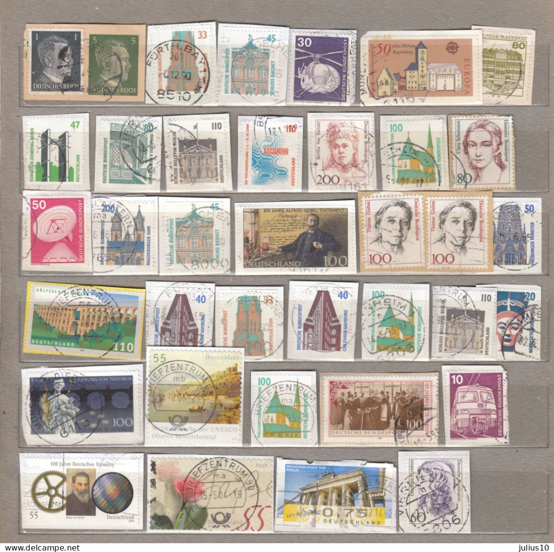 GERMANY On Paper 200+ Stamps Look 5 Scans. 40 G. #32344 - Mezclas (max 999 Sellos)