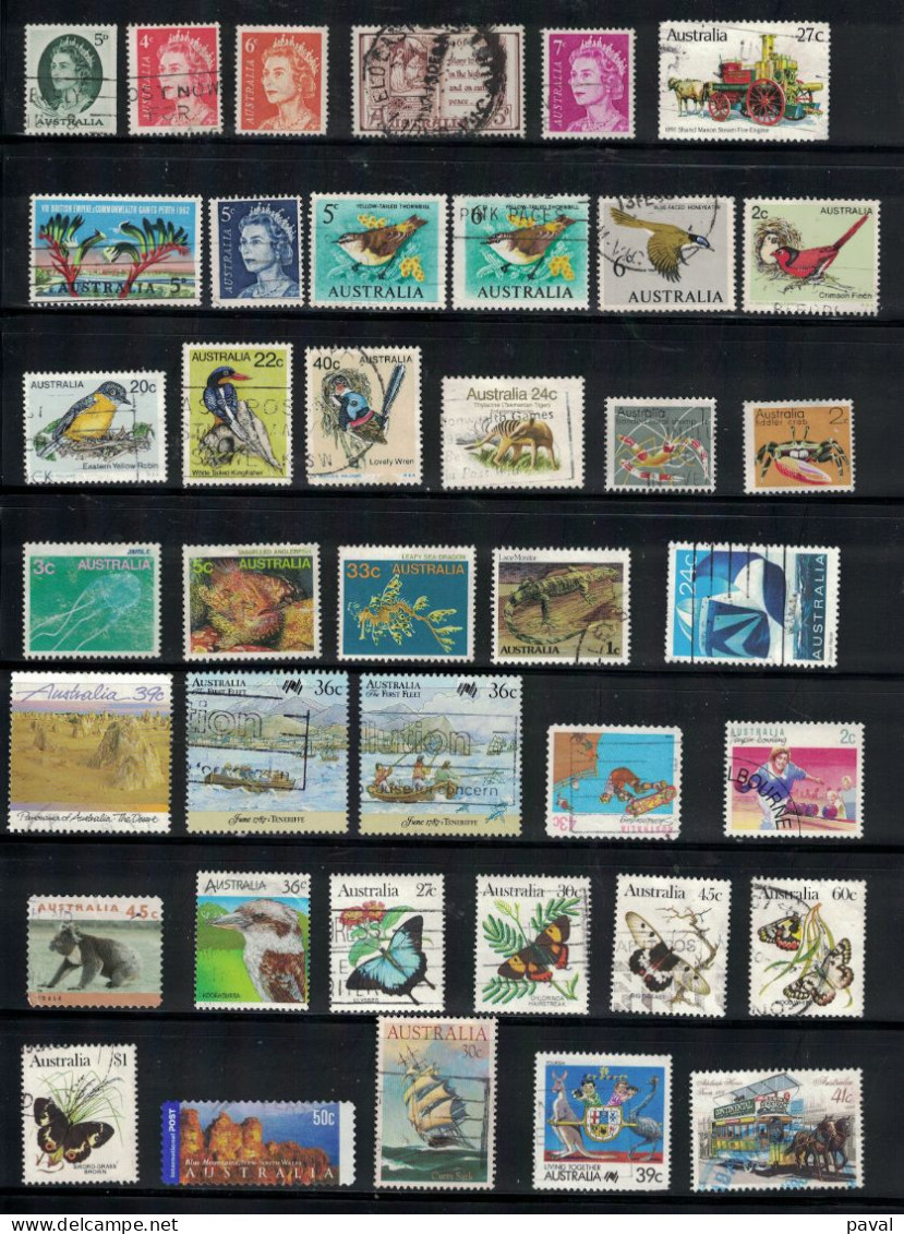 LOT DE 123 TP OBLITERES, AUSTRALIE, BONNE COTE , TOUTES EPOQUES. - Collections