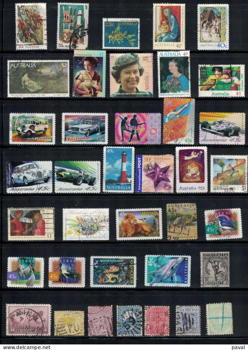 LOT DE 123 TP OBLITERES, AUSTRALIE, BONNE COTE , TOUTES EPOQUES. - Collections