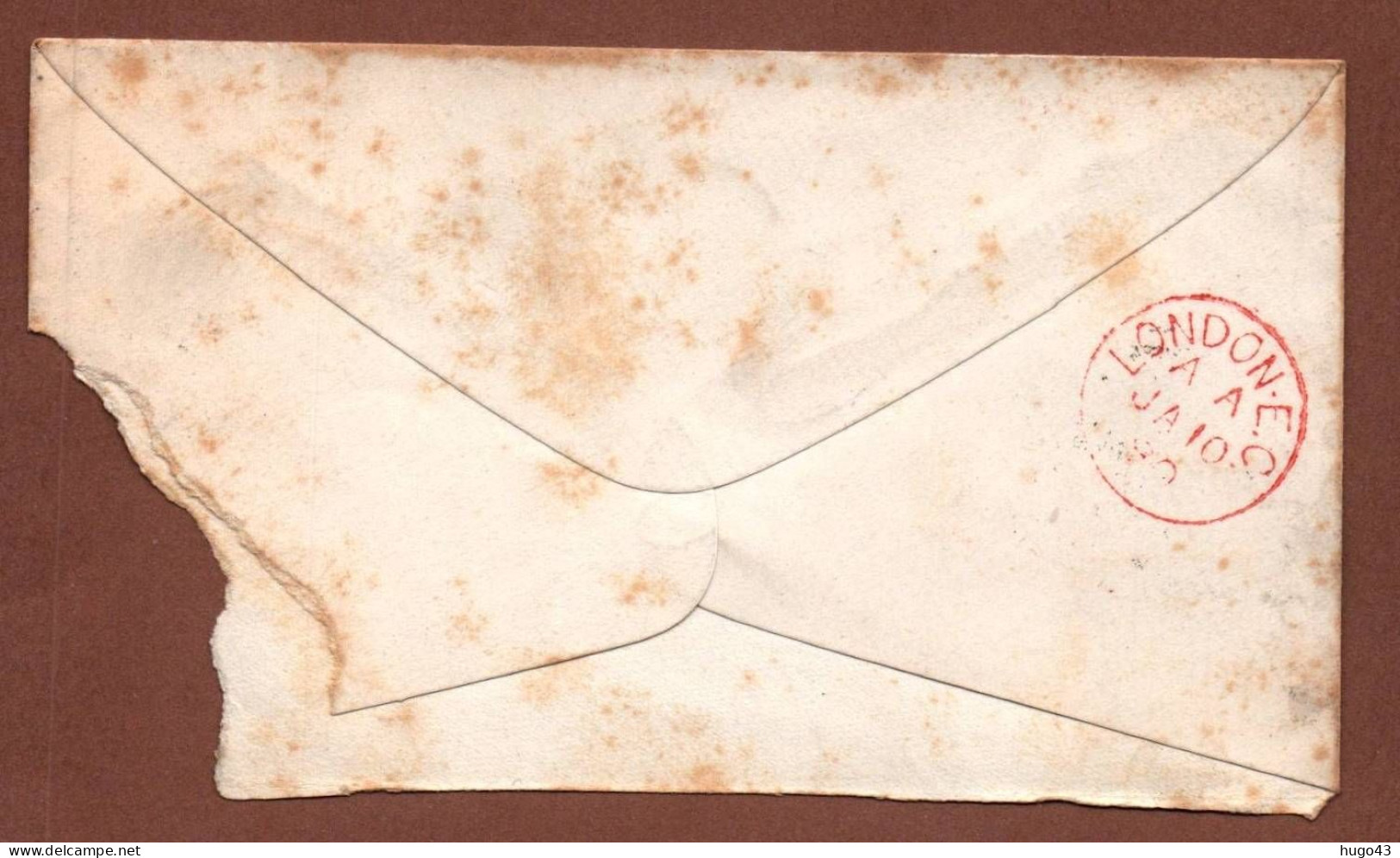 ENVELOPPE BEAU CACHET LONDON EN 1880 - TIMBRE VICTORIA 1p ROUGE DENTELE - Lettres & Documents