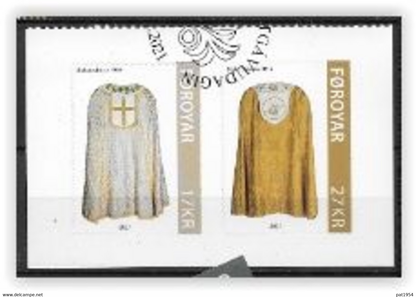 Féroé 2021 N°1024/1025 Adhésifs Oblitérés Chasubles - Färöer Inseln