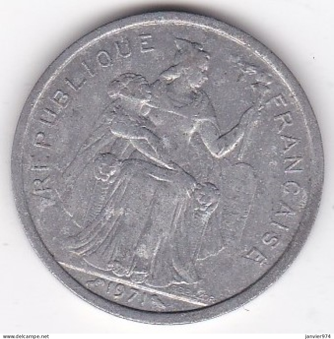 Nouvelle-Calédonie . 2 Francs 1971 Chouette, En Aluminium, Lec# 56 - Nieuw-Caledonië