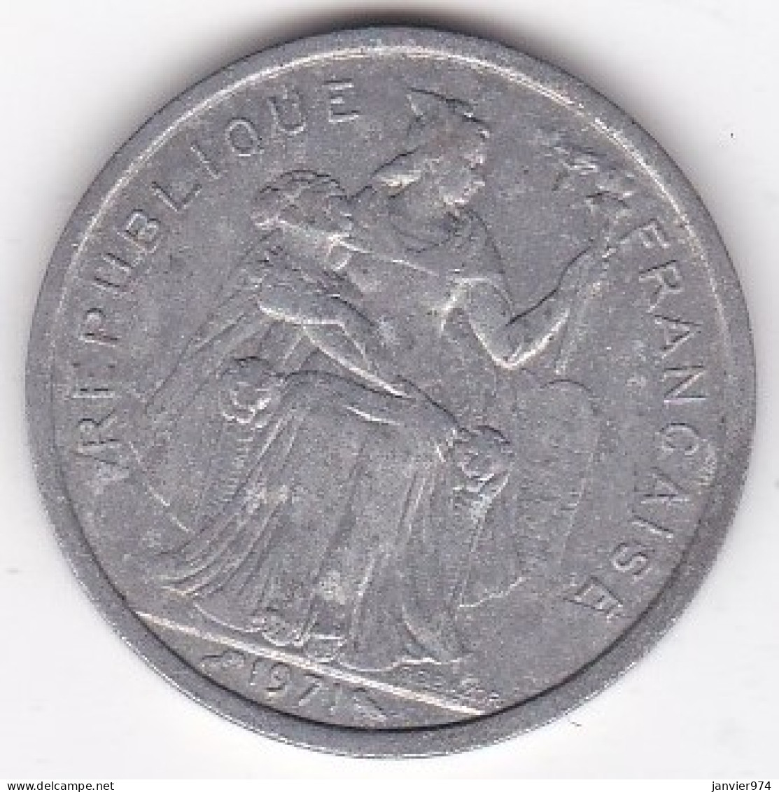 Nouvelle-Calédonie . 2 Francs 1971 Chouette, En Aluminium, Lec# 56 - Neu-Kaledonien