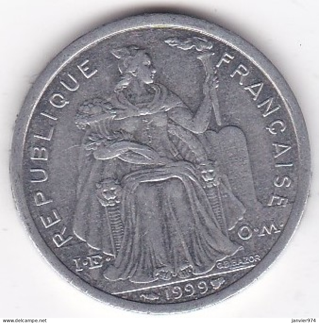 Nouvelle-Calédonie . 2 Francs 1999, En Aluminium, , Lec# 68d - Neu-Kaledonien