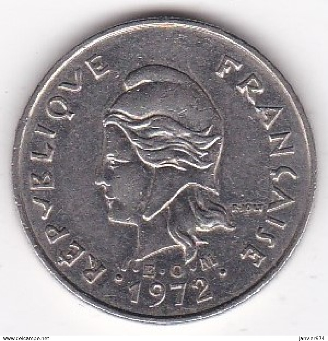 Nouvelle-Calédonie. 10 Francs 1972. En Nickel, Lec# 88 - Nouvelle-Calédonie