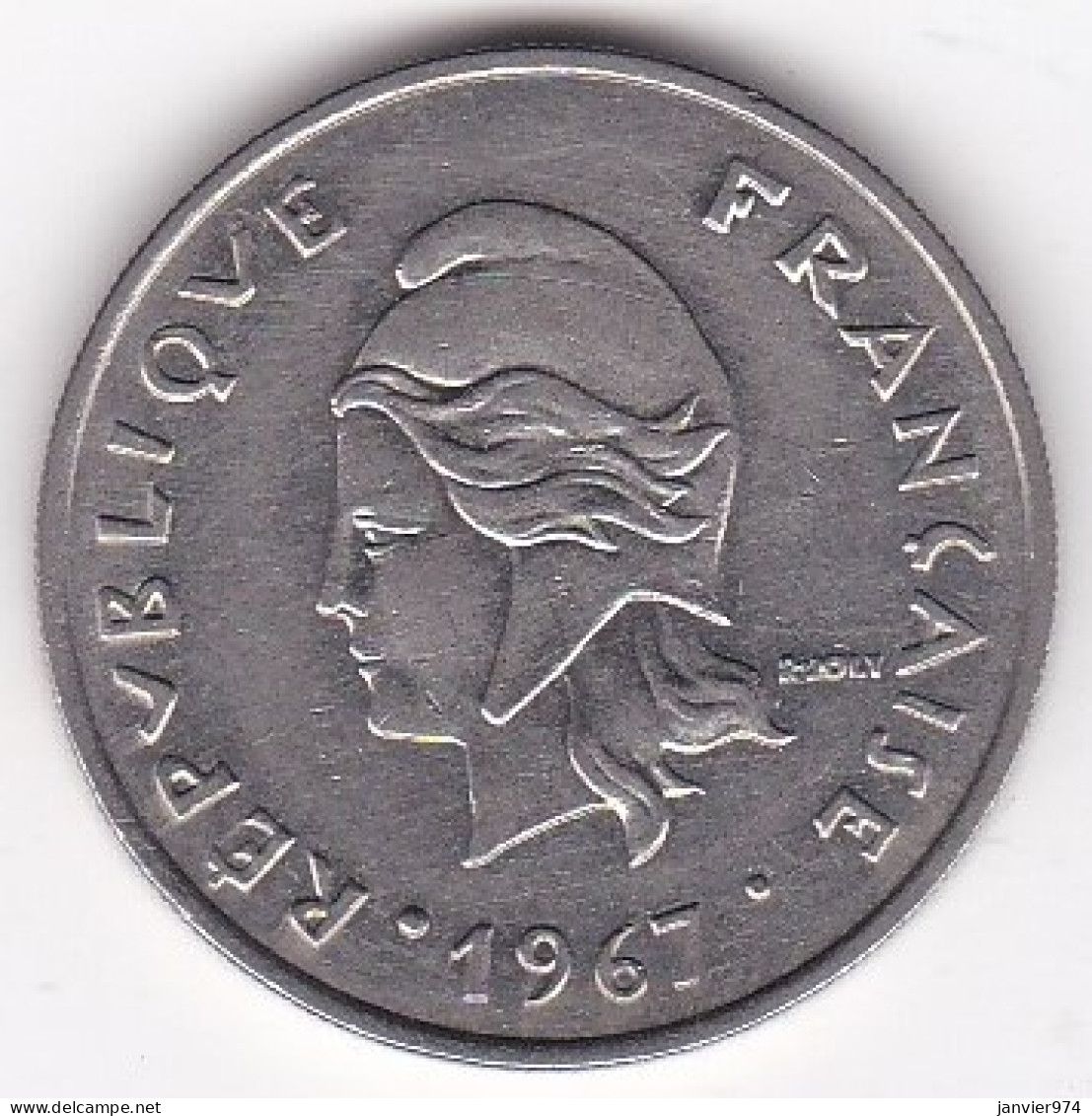 Nouvelle-Calédonie. 20 Francs 1967. En Nickel, Lec# 105 - Nieuw-Caledonië