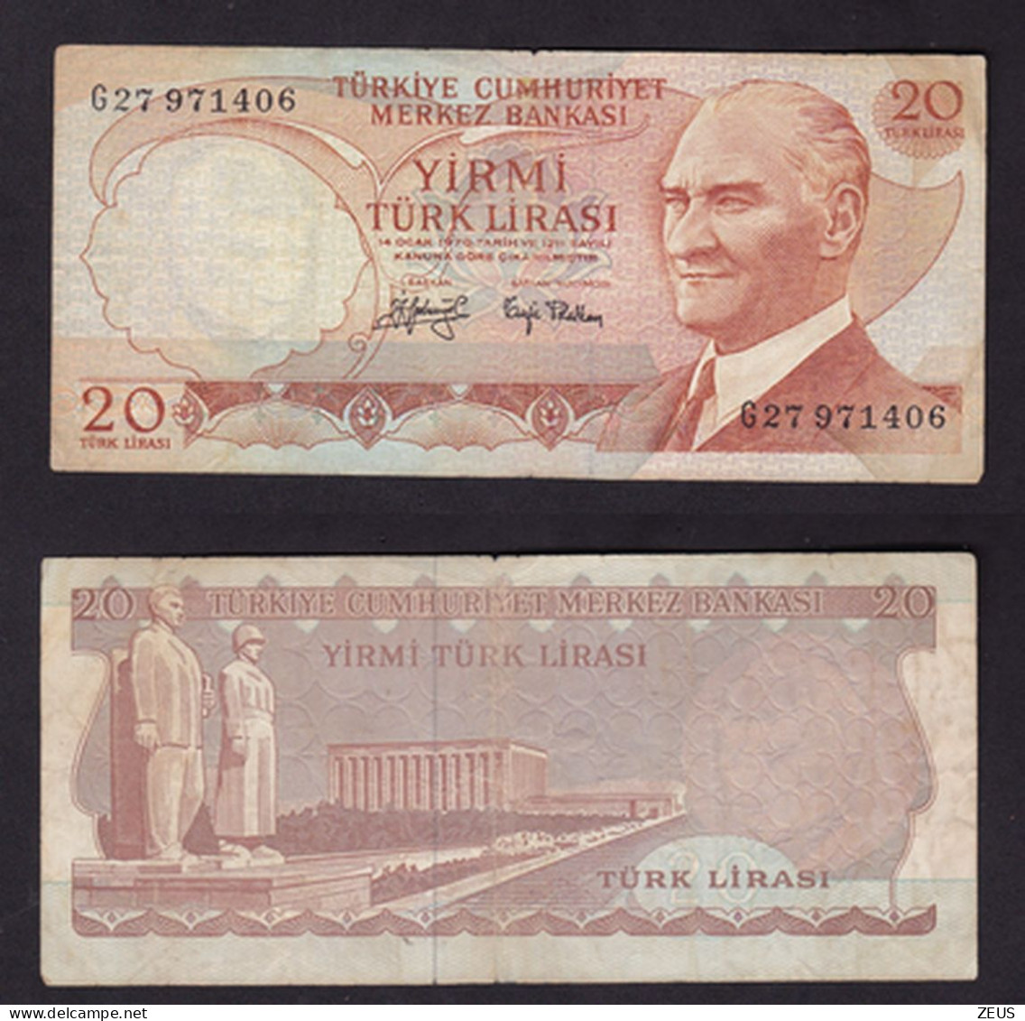 TURCHIA 20 LIRA 1974 PIK 187A  BB - Turquie