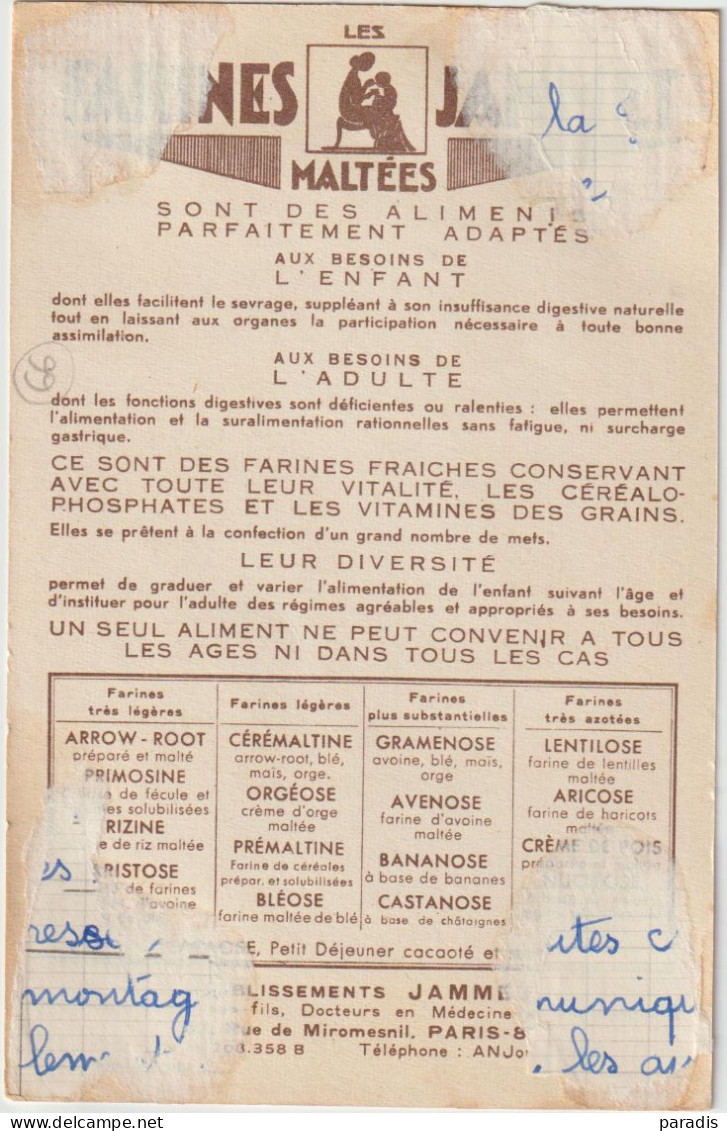 Les Provinces De France , Publicitaire FARINES JAMMET  Le ROUSSILLON 66  Bébé , Tambourin ,espadrille, - Droit