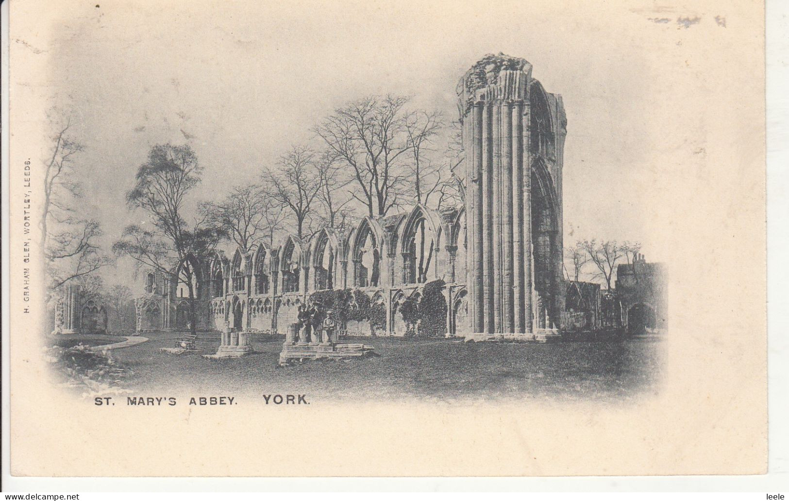 BP94. Vintage Undivided Postcard.  St, Mary's Abbey. York - York