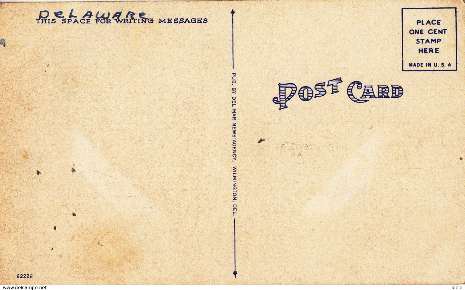 BP80. Vintage US Linen Postcard. Caesar Rodney Monument. Wilmington. Delaware - Wilmington