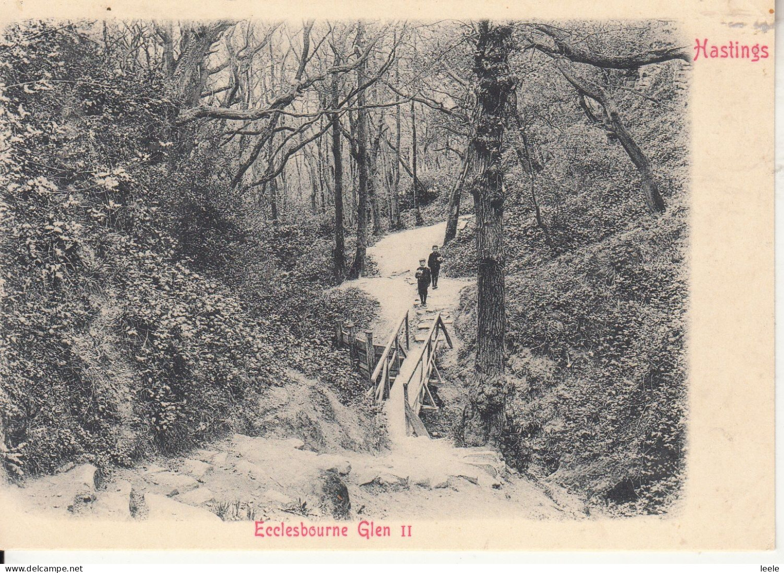 BP30.  Antique Postcard.  Ecclesbourne Glen, Near Hastings, Sussex - Hastings
