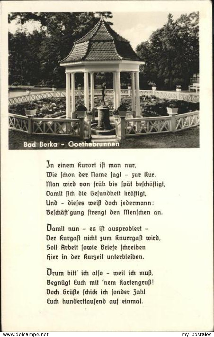 41261567 Bad Berka Goethebrunnen Spruch Bad Berka - Bad Berka