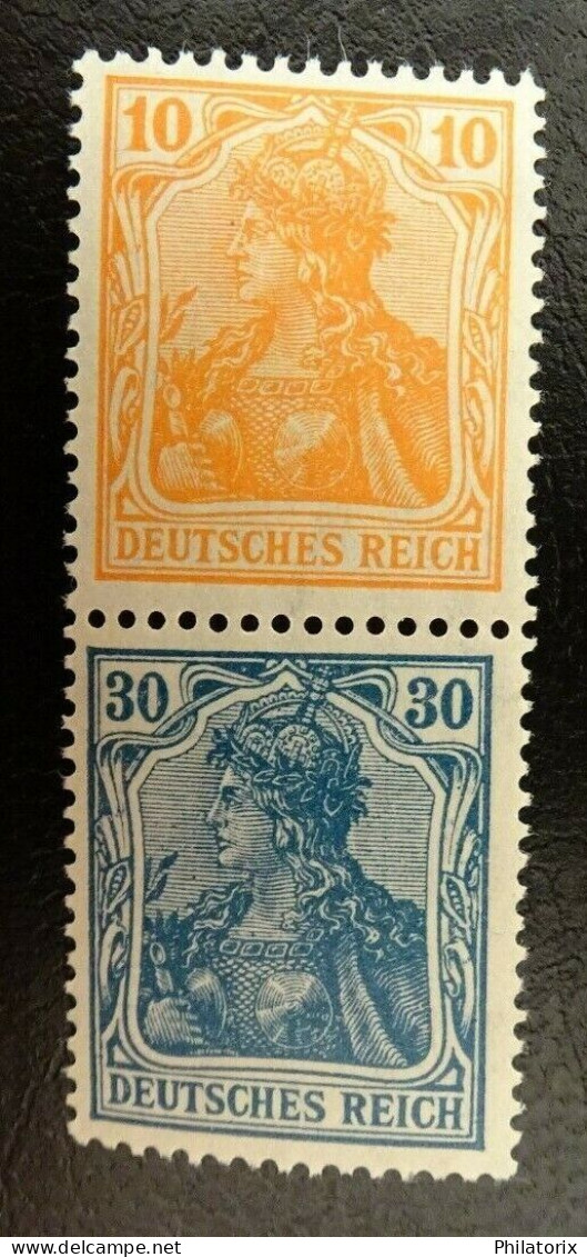 Deutsches Reich ZD S15 * , Zusammendrucke 141 + 144 - Markenheftchen  & Se-tenant