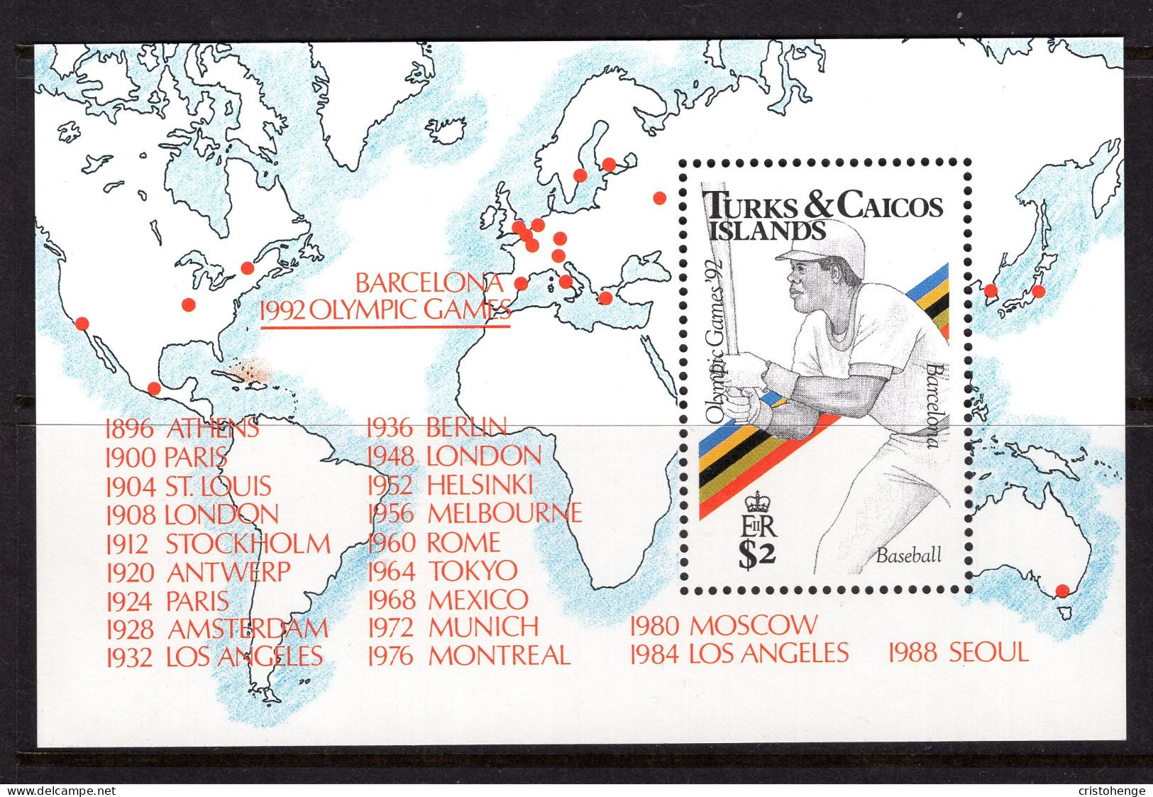 Turks & Caicos Islands 1991 Olympic Games, Barcelona MS MNH (SG MS1071) - Turks & Caicos (I. Turques Et Caïques)