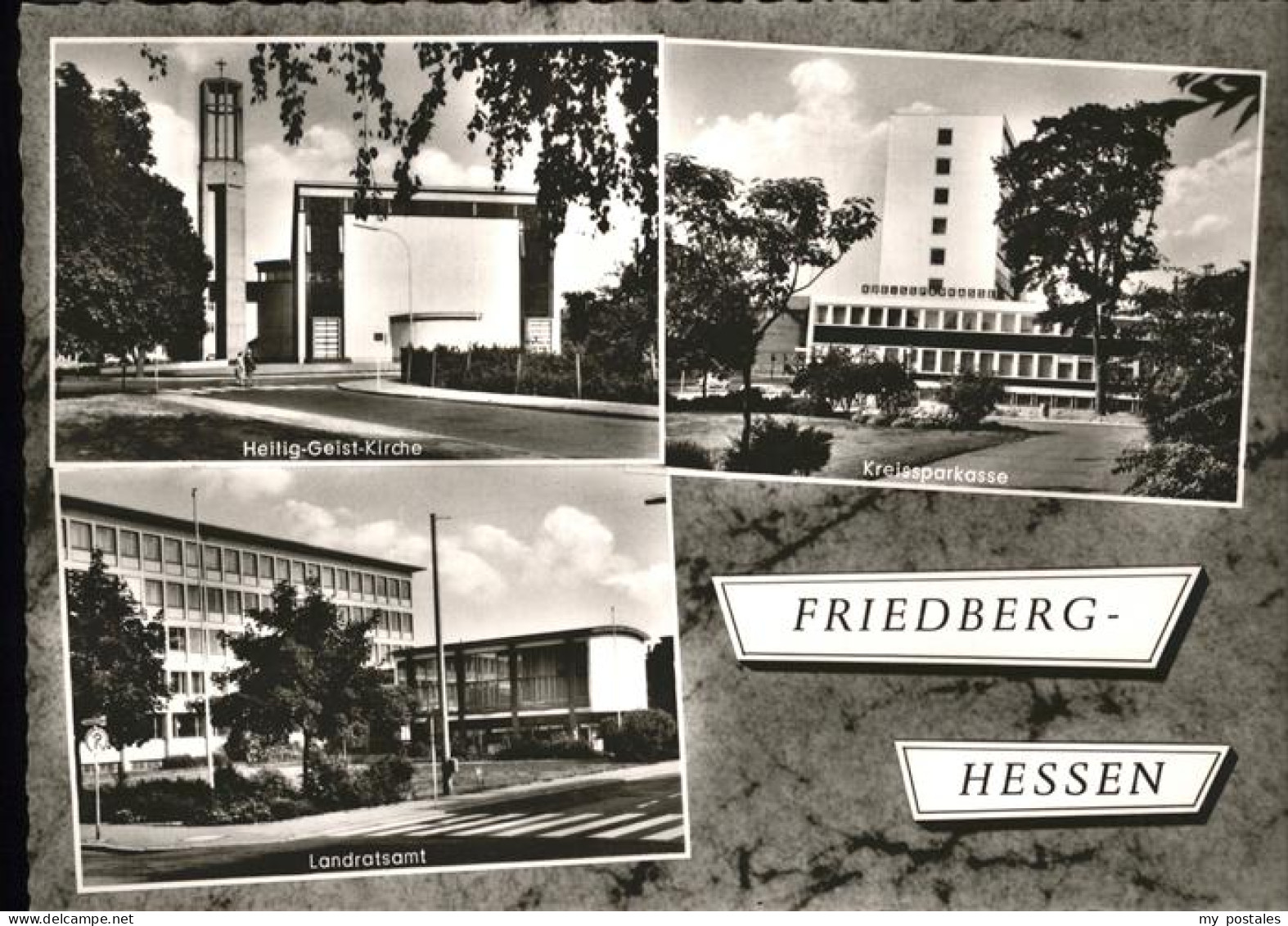 41261149 Friedberg Hessen Kreissparkasse Heilig Geist Kirche Landratsamt Friedbe - Friedberg