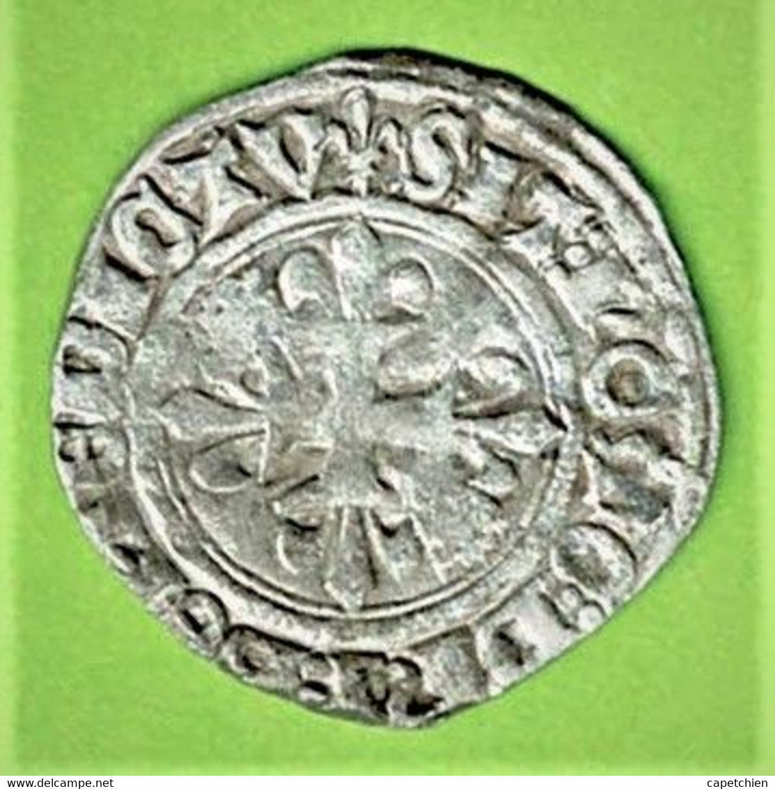 CHARLES VI LE FOL / FLORETTE Ou GROS DE 20 DENIERS / KAROLUS FRANCORV REX / 2.83 G / 26 Mm - 1380-1422 Carlos VI El Bien Amado